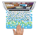 The Green and Blue Mosaic Pattern Skin Set for the Apple MacBook Air 13"