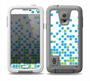 The Green and Blue Mosaic Pattern Skin for the Samsung Galaxy S5 frē LifeProof Case