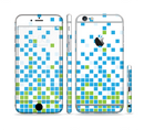 The Green and Blue Mosaic Pattern Sectioned Skin Series for the Apple iPhone 6s Plus