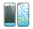 The Green and Blue Mosaic Pattern Skin Set for the iPhone 5-5s Skech Glow Case