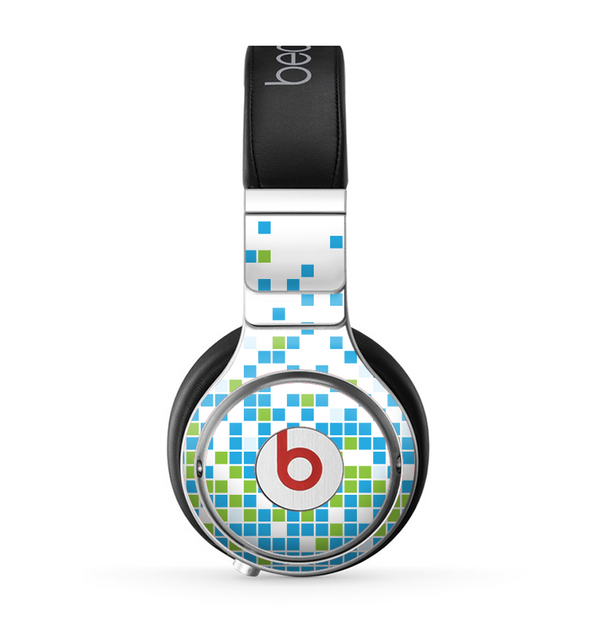 The Green and Blue Mosaic Pattern Skin for the Beats by Dre Pro Headphones