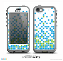 The Green and Blue Mosaic Pattern Skin for the iPhone 5c nüüd LifeProof Case
