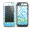 The Green and Blue Mosaic Pattern Skin for the iPod Touch 5th Generation frē LifeProof Case