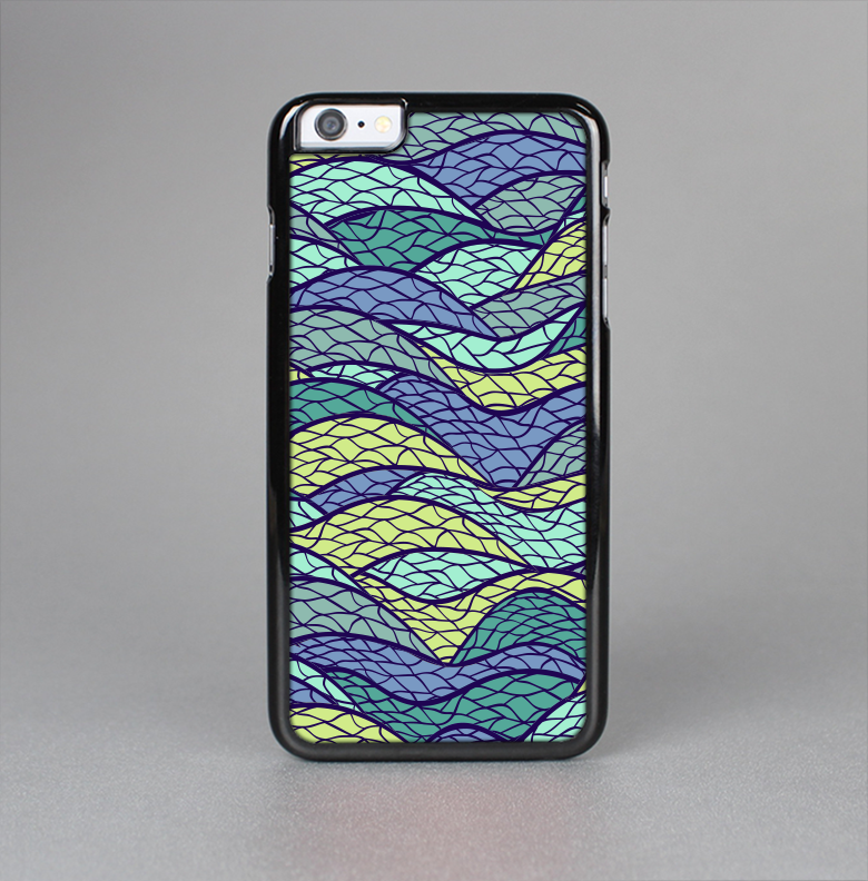 The Green and Blue Stain Glass Skin-Sert Case for the Apple iPhone 6 Plus