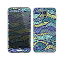 The Green and Blue Stain Glass Skin For the Samsung Galaxy S5