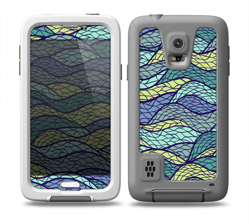 The Green and Blue Stain Glass Skin for the Samsung Galaxy S5 frē LifeProof Case