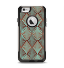 The Green and Brown Diamond Pattern Apple iPhone 6 Otterbox Commuter Case Skin Set