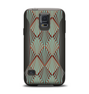 The Green and Brown Diamond Pattern Samsung Galaxy S5 Otterbox Commuter Case Skin Set