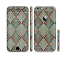 The Green and Brown Diamond Pattern Sectioned Skin Series for the Apple iPhone 6s Plus