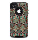 The Green and Brown Diamond Pattern Skin for the iPhone 4-4s OtterBox Commuter Case
