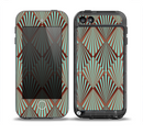 The Green and Brown Diamond Pattern Skin for the iPod Touch 5th Generation frē LifeProof Case