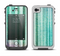 The Green and Purple Dyed Textile Apple iPhone 4-4s LifeProof Fre Case Skin Set