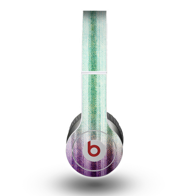 The Green and Purple Dyed Textile Skin for the Beats by Dre Original Solo-Solo HD Headphones