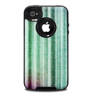The Green and Purple Dyed Textile Skin for the iPhone 4-4s OtterBox Commuter Case