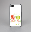 The Green and Red Merry Christmas Skin-Sert for the Apple iPhone 4-4s Skin-Sert Case