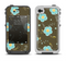 The Green and Subtle Blue Floral Pattern Apple iPhone 4-4s LifeProof Fre Case Skin Set