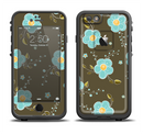 The Green and Subtle Blue Floral Pattern Apple iPhone 6/6s LifeProof Fre Case Skin Set