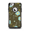 The Green and Subtle Blue Floral Pattern Apple iPhone 6 Otterbox Commuter Case Skin Set