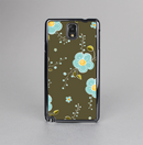 The Green and Subtle Blue Floral Pattern Skin-Sert Case for the Samsung Galaxy Note 3