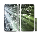 The Green and White Light Arrays with Glowing Vines Sectioned Skin Series for the Apple iPhone 6s Plus