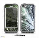 The Green and White Light Arrays with Glowing Vines Skin for the iPhone 5c nüüd LifeProof Case