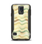The Green and Yellow Wave Pattern v3 Samsung Galaxy S5 Otterbox Commuter Case Skin Set