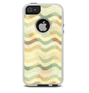 The Green and Yellow Wave Pattern v3 Skin For The iPhone 5-5s Otterbox Commuter Case