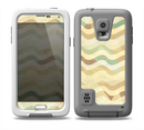 The Green and Yellow Wave Pattern v3 Skin for the Samsung Galaxy S5 frē LifeProof Case