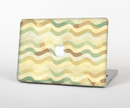 The Green and Yellow Wave Pattern v3 Skin Set for the Apple MacBook Air 13"