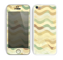The Green and Yellow Wave Pattern v3 Skin for the Apple iPhone 5c