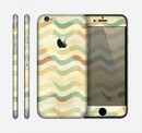 The Green and Yellow Wave Pattern v3 Skin for the Apple iPhone 6