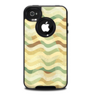 The Green and Yellow Wave Pattern v3 Skin for the iPhone 4-4s OtterBox Commuter Case