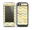 The Green and Yellow Wave Pattern v3 Skin for the iPod Touch 5th Generation frē LifeProof Case