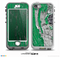 The Green layer on White Aged Wood  Skin for the iPhone 5-5s NUUD LifeProof Case