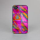 The Grunge Abstract Pink Painted Shapes Skin-Sert for the Apple iPhone 4-4s Skin-Sert Case