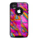 The Grunge Abstract Pink Painted Shapes Skin for the iPhone 4-4s OtterBox Commuter Case