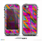 The Grunge Abstract Pink Painted Shapes Skin for the iPhone 5c nüüd LifeProof Case