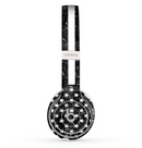 The Grunge Black and White American Flag Skin Set for the Beats by Dre Solo 2 Wireless Headphones
