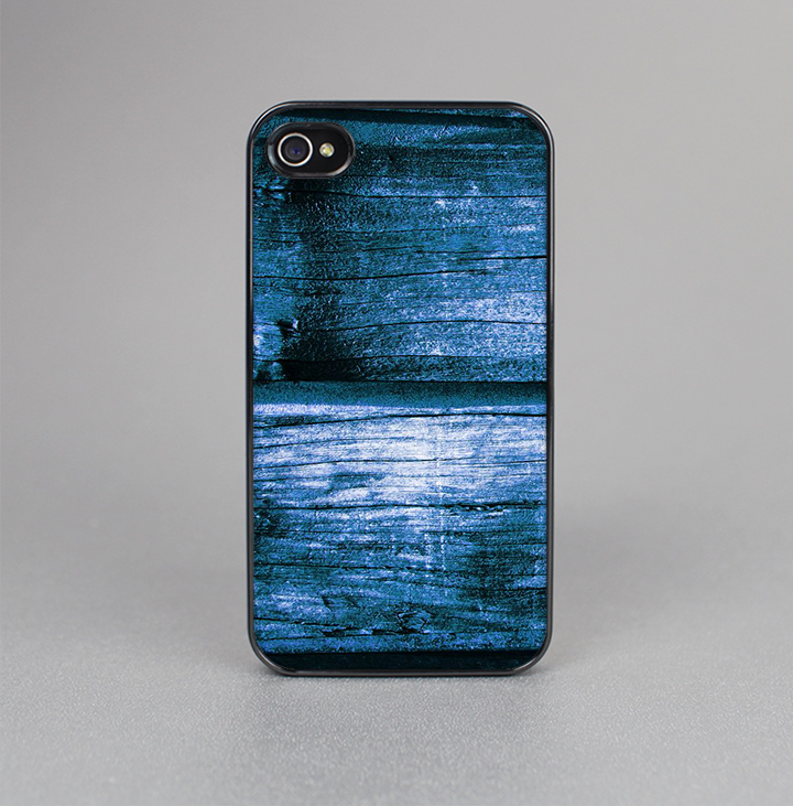 The Grunge Blue Wood Planks Skin-Sert for the Apple iPhone 4-4s Skin-Sert Case