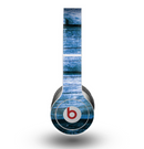 The Grunge Blue Wood Planks Skin for the Beats by Dre Original Solo-Solo HD Headphones
