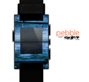The Grunge Blue Wood Planks Skin for the Pebble SmartWatch