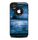 The Grunge Blue Wood Planks Skin for the iPhone 4-4s OtterBox Commuter Case