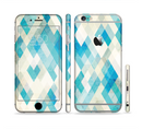 The Grunge Blue and Yellow Diamonds Panel Sectioned Skin Series for the Apple iPhone 6s Plus