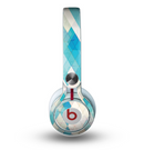 The Grunge Blue and Yellow Diamonds Panel Skin for the Beats by Dre Mixr Headphones