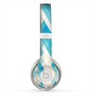 The Grunge Blue and Yellow Diamonds Panel Skin for the Beats by Dre Solo 2 Headphones