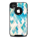 The Grunge Blue and Yellow Diamonds Panel Skin for the iPhone 4-4s OtterBox Commuter Case