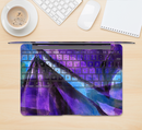 The Grunge Dark Blue Painted Overlay Skin Kit for the 12" Apple MacBook (A1534)