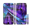 The Grunge Dark Blue Painted Overlay Sectioned Skin Series for the Apple iPhone 6s Plus