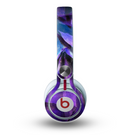 The Grunge Dark Blue Painted Overlay Skin for the Beats by Dre Mixr Headphones
