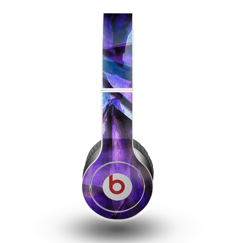 The Grunge Dark Blue Painted Overlay Skin for the Beats by Dre Original Solo-Solo HD Headphones